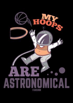 Astronaut plays basketball