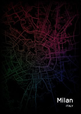 Milan City Map Italy