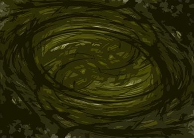 Abstract Scribble Green