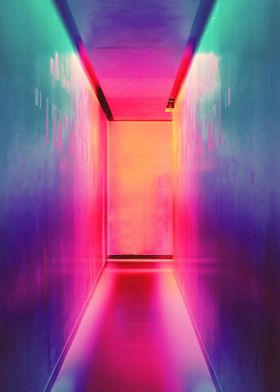 Hallway rainbow color
