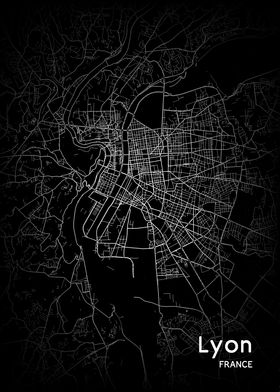 Lyon City Map France