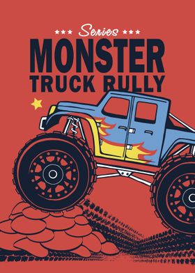 Cartoon monster truck