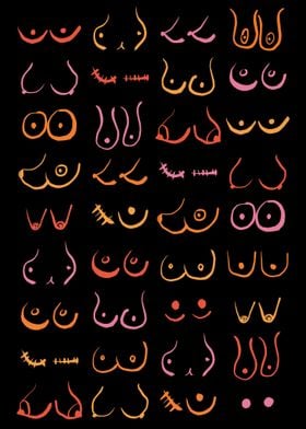 Neon Boobs Drawing