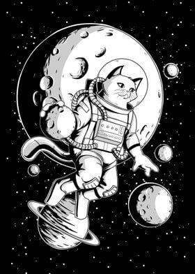 Space Cat and Basketball