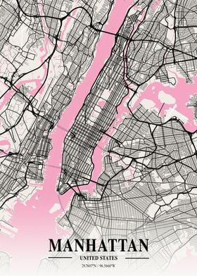 Manhattan Neapolitan Map