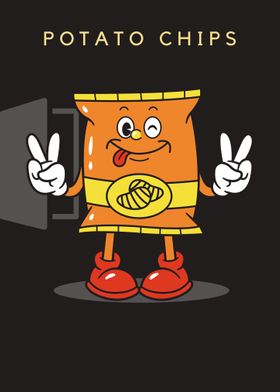 Potato Chips Show Cartoon