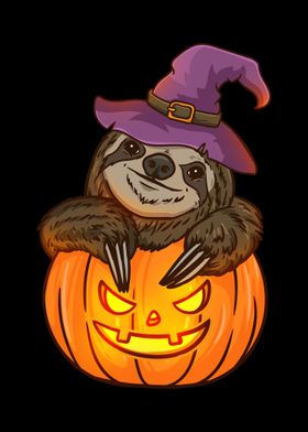 Halloween Sloth Pumpkin