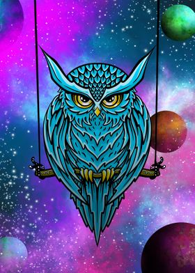 Space Owl Illustration
