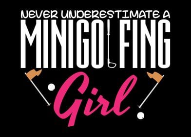 Minigolfing Girl Saying