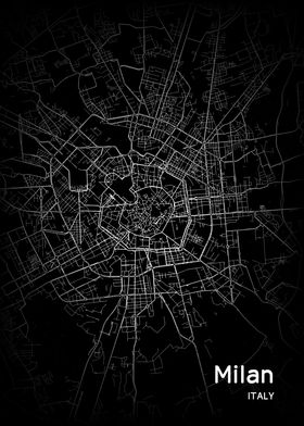 Milan City Map Italy