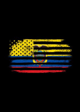 Ecuador USA Flag