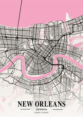 New Orleans Neapolitan Map