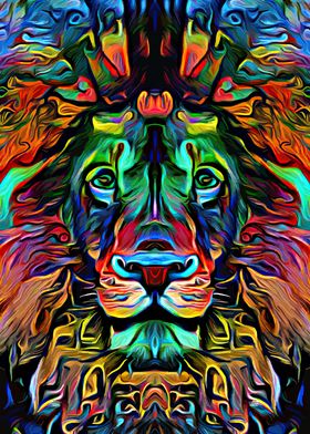 Lion Abstract