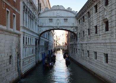 Bridge of sighs of Venice