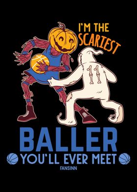 Halloween basketball pumpk