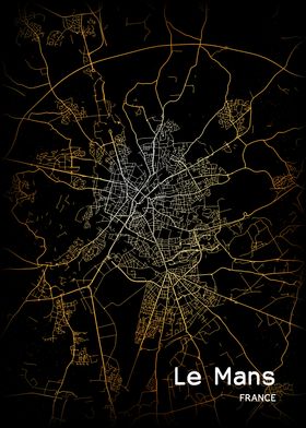 Le Mans City Map France