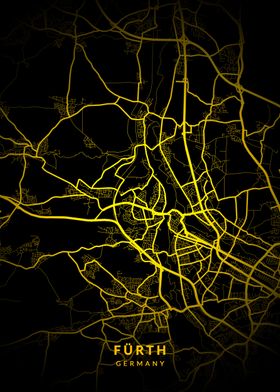 Furth City in Germany Map