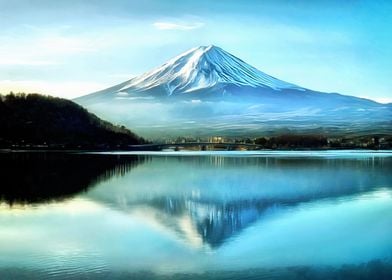 Evening Fuji Japan