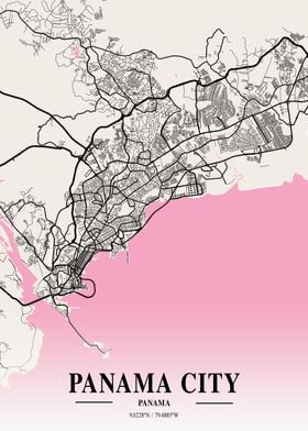 Panama City Neapolitan Map