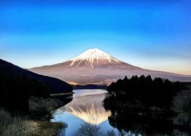 Morning mount Juji Japan