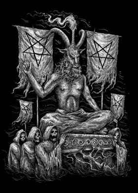 'Dark Fantasy Baphomet King' Poster by Gothic Designs | Displate
