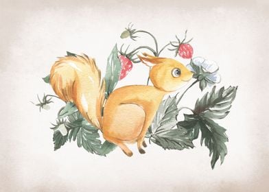 Squirrel Nursery Art