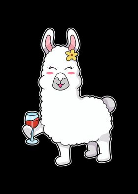Llama Wine Alpaca Red Wine