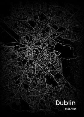 Dublin City Map Irland