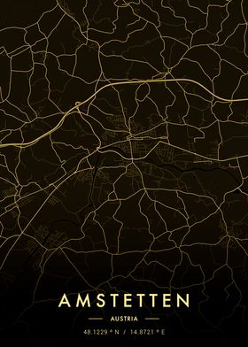 Amstetten City Map Gold