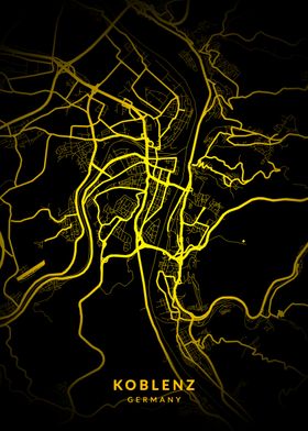 Koblenz Germany City Map