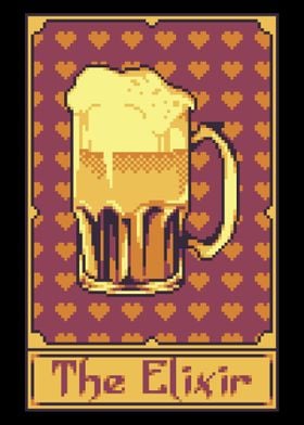 Pixel Tarot Card Beer