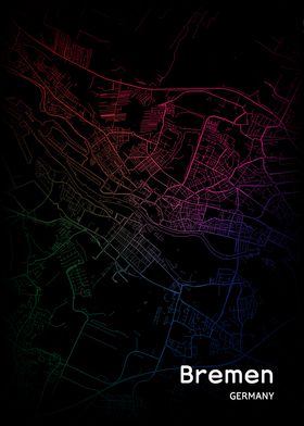 Bremen City Map Germany