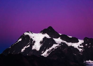 Mount Baker in purple