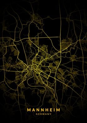 Mannheim Germany City Map