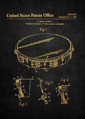 54 Tambourine Drum Patent