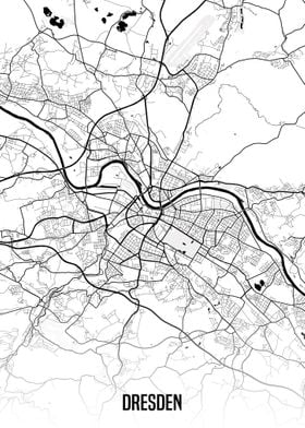 Dresden white map