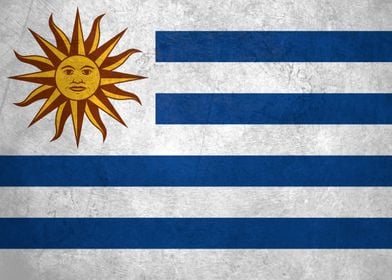 Flag of Uruguay on Wall