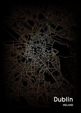 Dublin City Map Irland