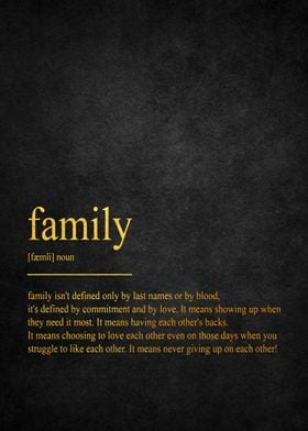 8 Family Definition Print