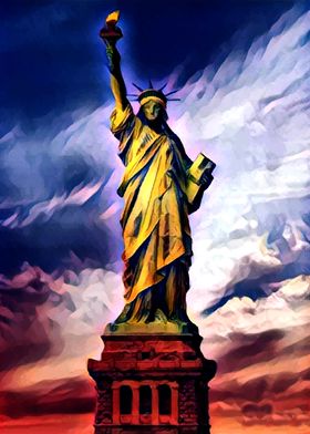 Painted Statue of Liberty