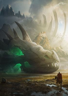 Giant Dragon Skull