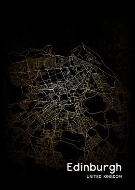 Edinburgh City Map UK