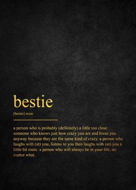 1 Bestie Definition Print