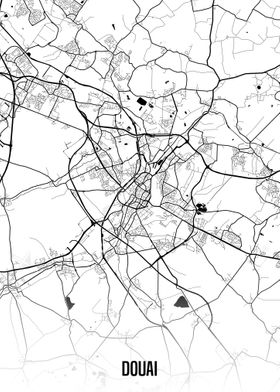 Douai white map