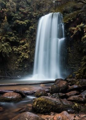 Waterfall in nature forest