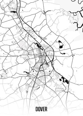 Dover white map