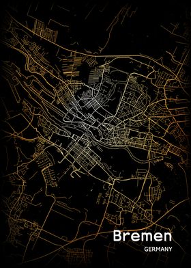 Bremen City Map Germany