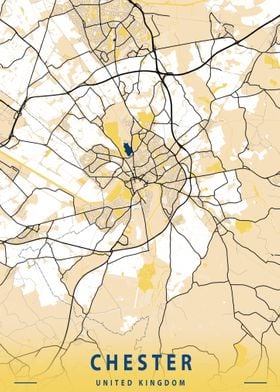 Chester UK City Map