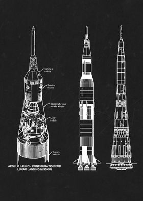 Apollo spaceship blueprint