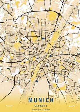 Munich Bayern Stadtplan